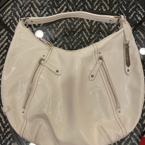 COLE HAAN WHITE PATENT LEATHER HOBO - Picture 2 of 2